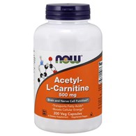 NOW FOODS Acetyl-L-Carnitine, 500 mg (200 vcaps)