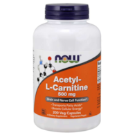 NOW FOODS Acetyl-L-Carnitine, 500 mg (200 vcaps)