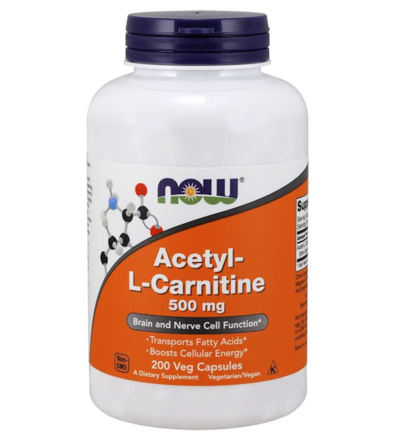NOW FOODS Acetyl-L-Carnitine, 500 mg (200 vcaps)