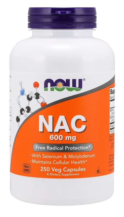 NOW FOODS NAC - N-Acetylo-L-Cysteina 600 mg (250 kaps.)