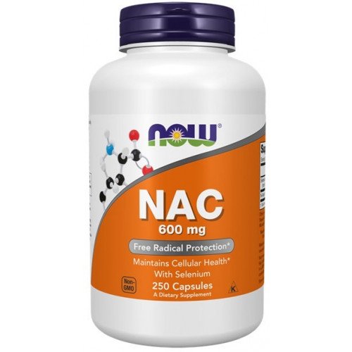 NOW FOODS NAC - N-Acetylo-L-Cysteina 600 mg (250 kaps.)