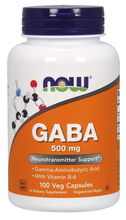 NOW FOODS GABA, 500 mg (100 vcaps)