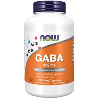 NOW FOODS GABA with Vitamin B6, 500 mg (200 vcaps)