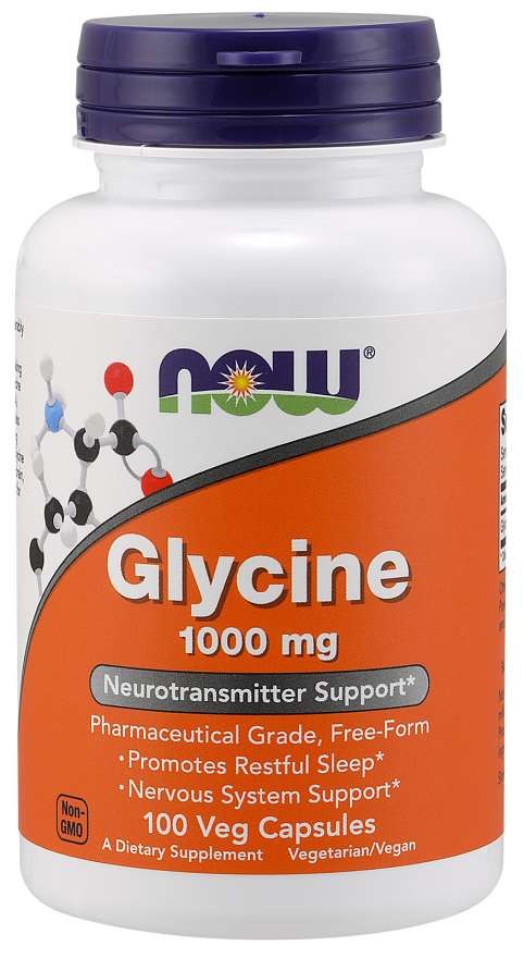 NOW FOODS Glycine - Glicyna 1000 mg (100 kaps.)
