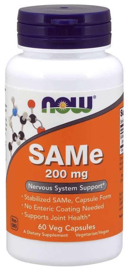 NOW FOODS SAMe - S-Adenozylo L-Metionina 200 mg (60 kaps.)