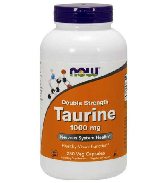 NOW FOODS Double Strength Taurine - Tauryna 1000 mg (250 kaps.)