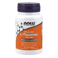 NOW FOODS Chewable L-Theanine 100 mg - L-Teanina 100 mg (90 tabl.)