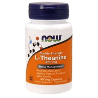 NOW FOODS Double Strength L-Theanine 200 mg - L-Teanina 200 mg (60 kaps.)