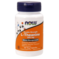 NOW FOODS Double Strength L-Theanine 200 mg - L-Teanina 200 mg (60 kaps.)