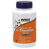 NOW FOODS Double Strength L-Theanine 200 mg -  L-Teanina 200 mg (120 kaps.)