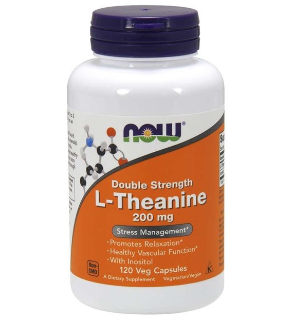 NOW FOODS Theanine, 200 mg (120 vcaps)