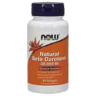 NOW FOODS Beta Carotene Natural, 25 000 IU (90 sgels)