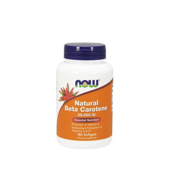 NOW FOODS Beta Carotene Natural, 25 000 IU (180 sgels)