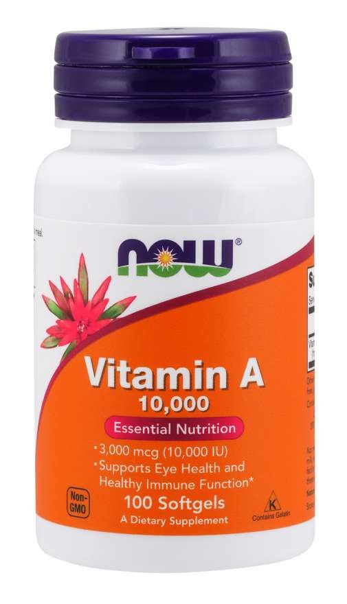 NOW FOODS Witamina A 10000 IU (100 kaps.)