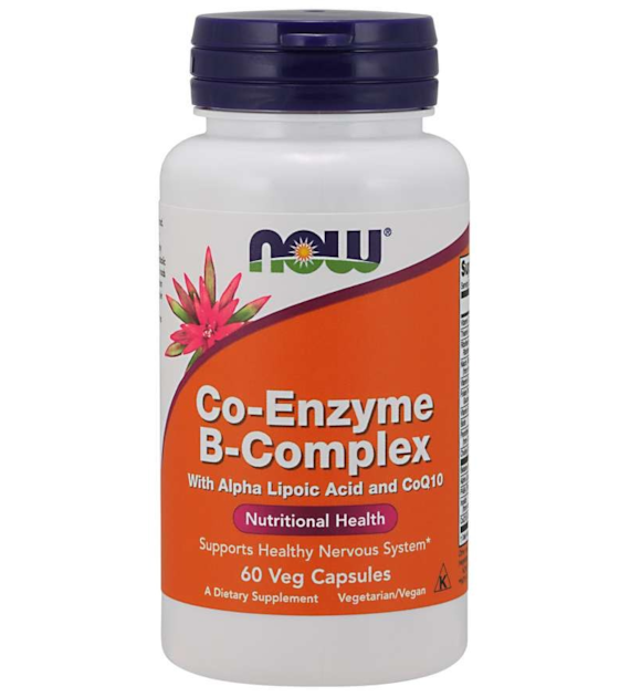 NOW FOODS Co-Enzyme B-Complex Kompleks Witamin z grupy B + Kwas alfa liponowy + Koenzym Q10 (60 kaps.)
