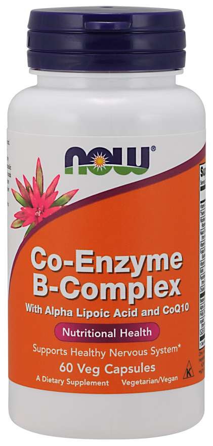 NOW FOODS Co-Enzyme B-Complex Kompleks Witamin z grupy B + Kwas alfa liponowy + Koenzym Q10 (60 kaps.)