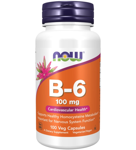 NOW FOODS B-6, 100 mg (100 vcaps)