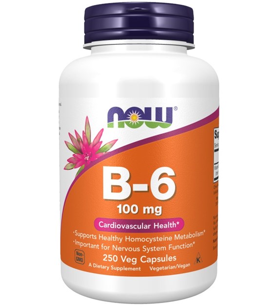 NOW FOODS B-6, 100 mg (250 vcaps)