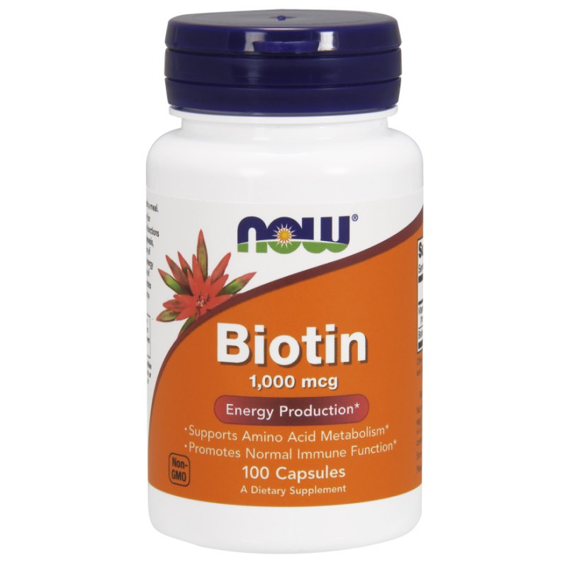 NOW FOODS Biotin, 1000 mcg (100 vcaps)