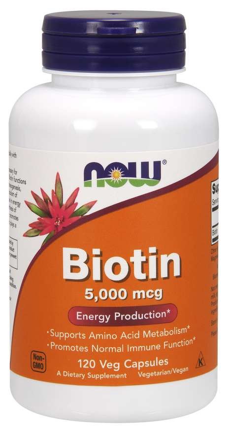 NOW FOODS Biotyna - Biotin 5000 mcg (120 kaps.)