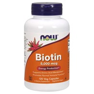 NOW FOODS Biotin, 5000 mcg (120 vcaps)