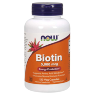 NOW FOODS Biotin, 5000 mcg (120 vcaps)