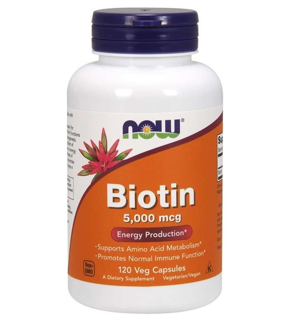NOW FOODS Biotin, 5000 mcg (120 vcaps)