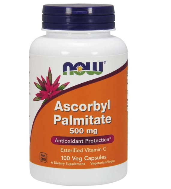 NOW FOODS Ascorbyl Palmitate, 500  mg  (100 vcaps)