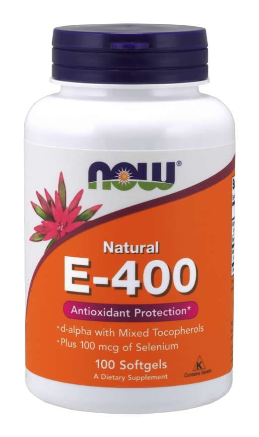 NOW FOODS Witamina E 400 IU + Selen 100 mcg (100 kaps.)