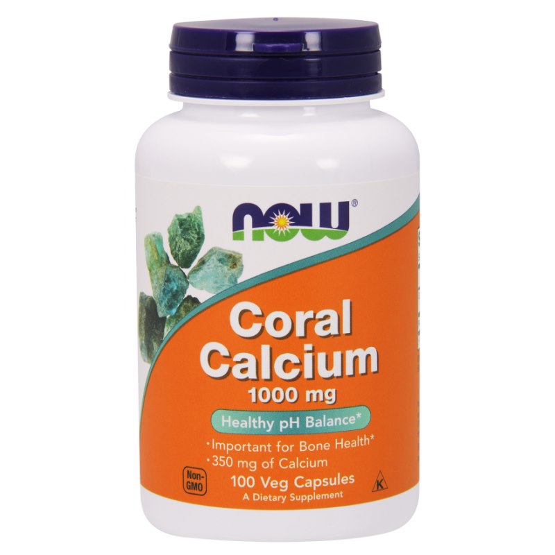 NOW FOODS Wapno Koralowe (Coral Calcium) - Wapno z Koralowca 1000 mg (100 kaps.)