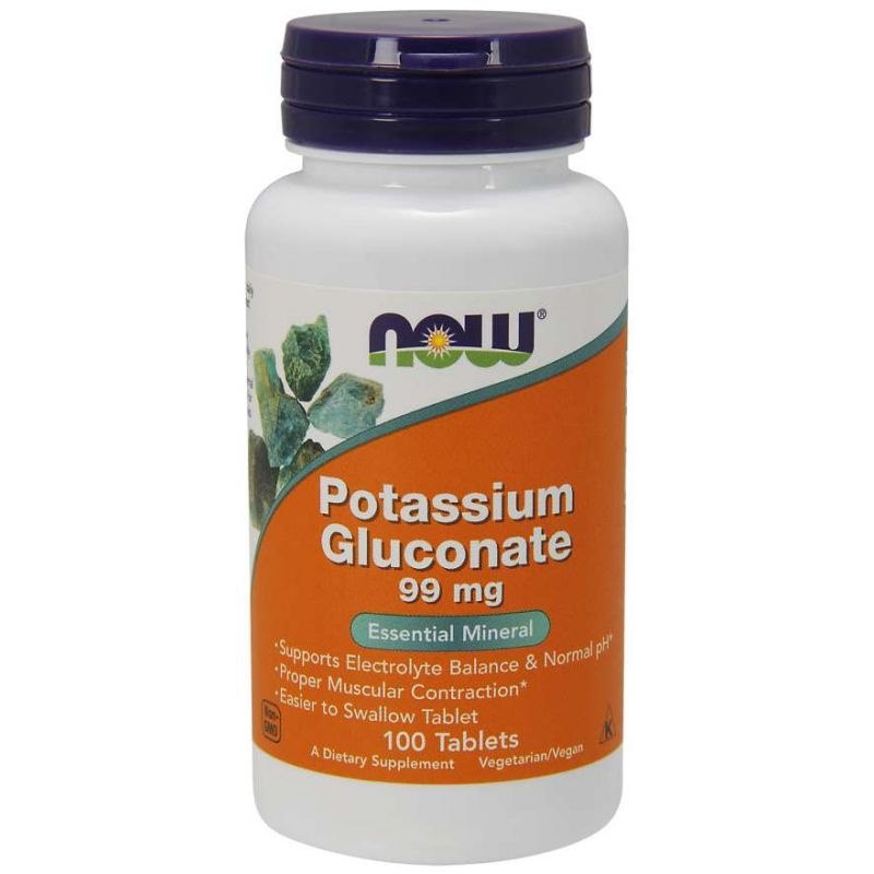 NOW FOODS Potassium Gluconate - Glukonian Potasu (100 tabl.)