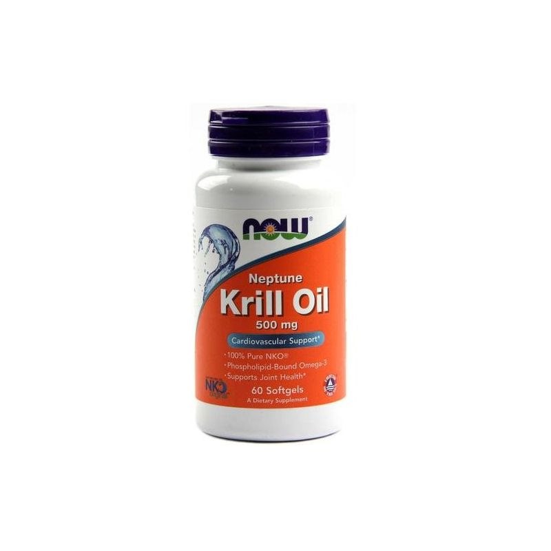 NOW FOODS Olej z Kryla 500 mg - Neptun Krill Oil DHA EPA (60 kaps.)
