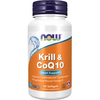 NOW FOODS Neptune Krill & Q10 - Olej z kryla 500 mg z Koenzymem Q10 50 mg (60 kaps.)