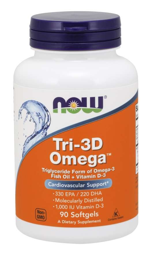 NOW FOODS Tri-3D Omega-3 (90 kaps.)
