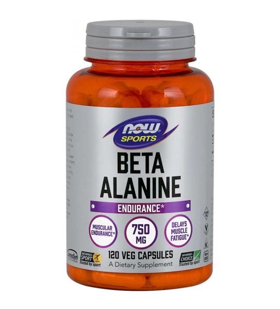 NOW FOODS Beta Alanine, 750 mg (120 vcaps)