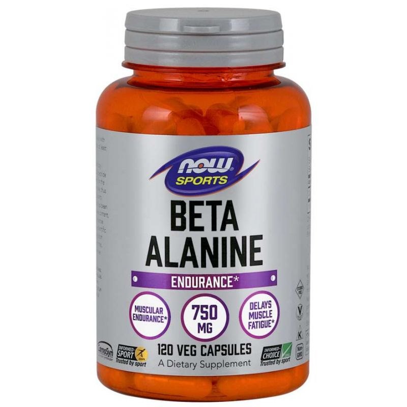 NOW FOODS Beta Alanine, 750 mg (120 vcaps)