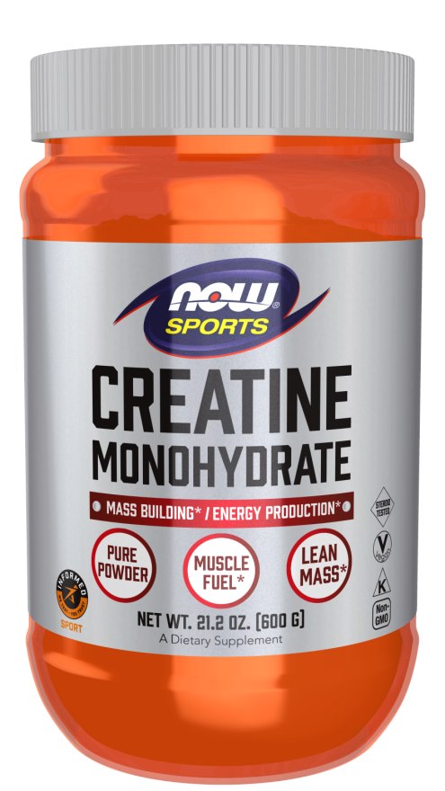 NOW FOODS Creatine Monohydrate Powder - Monohydrat Kreatyny Proszek (600 g)