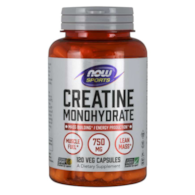 NOW FOODS Creatine Monohydrate - Monohydrat Kreatyny 750 mg (120 kaps.)