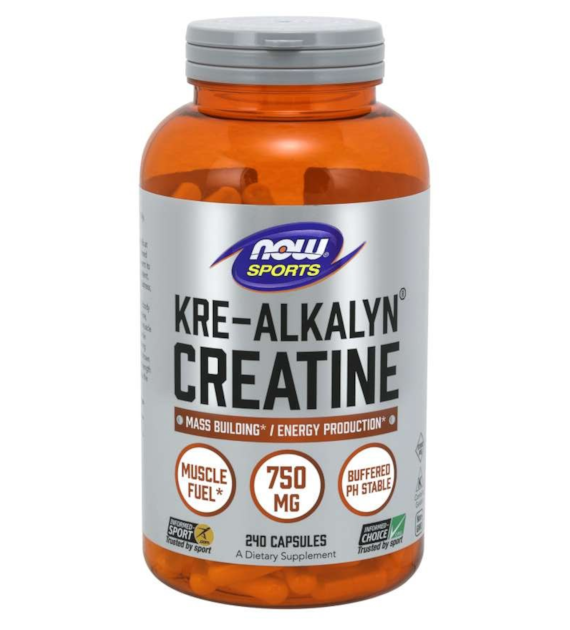 NOW FOODS Kre-Alkalyn Creatine - Buforowany Monohydrat Kreatyny 750 mg (240 kaps.)