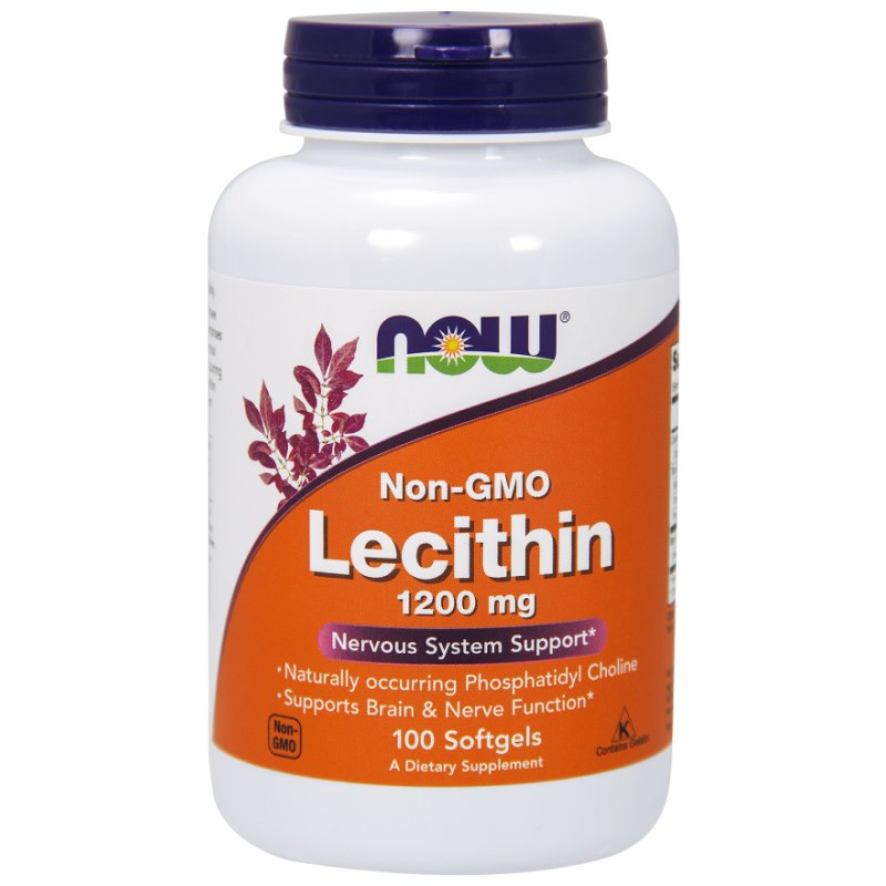 NOW FOODS Lecytyna 1200 mg non GMO (100 kaps.)