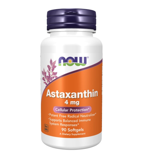 NOW FOODS Astaksantyna 4 mg z mikroalg (90 kaps.)