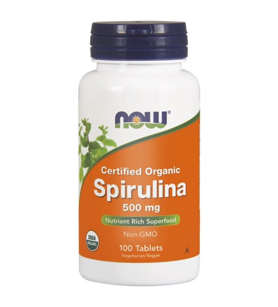 NOW FOODS  EKO Spirulina 500 mg (100 tabl.)