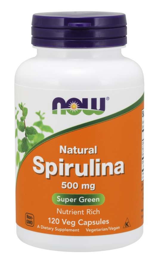 NOW FOODS Spirulina 500 mg (120 kaps.)