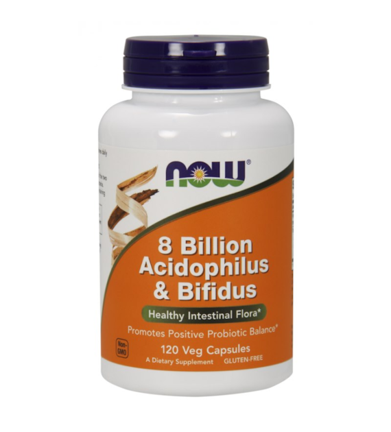 NOW FOODS 8 Billion Acidophilus & Bifidus (120 vcaps)
