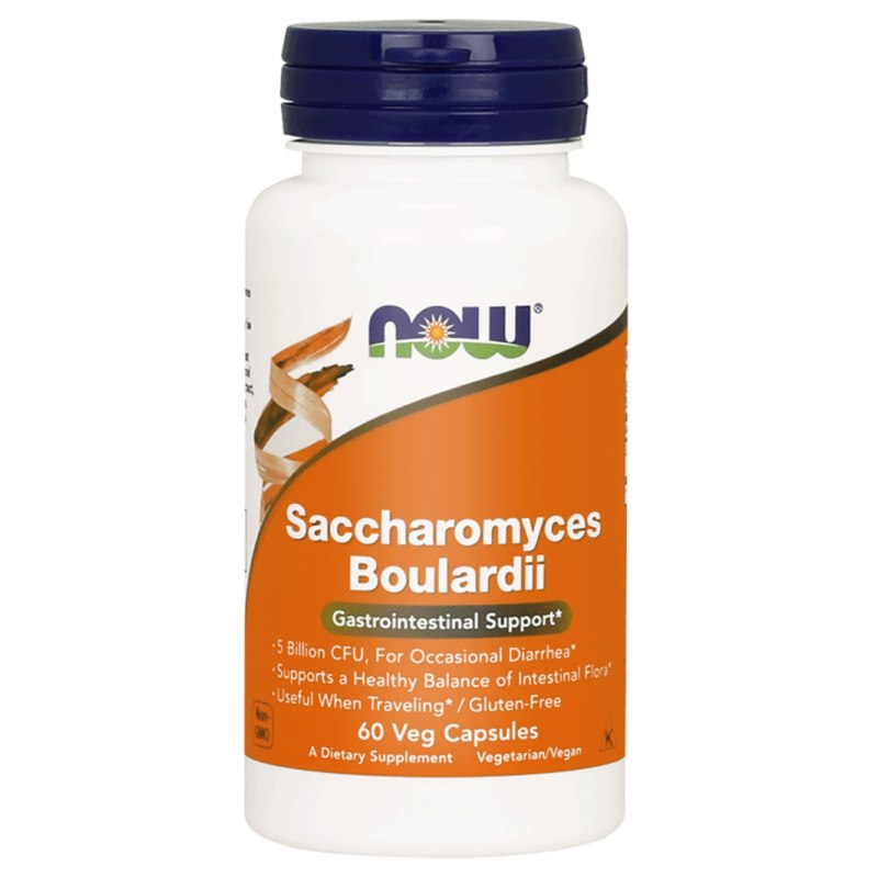 NOW FOODS Probiotyk Saccharomyces Boulardii (60 kaps.)