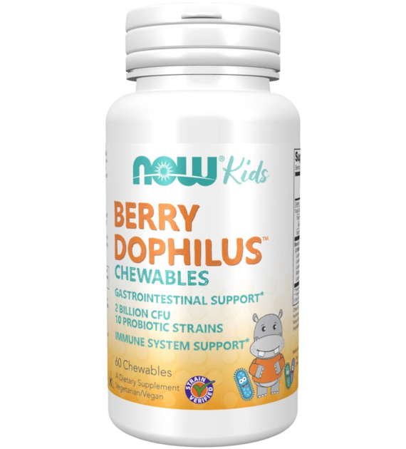 NOW FOODS BerryDophilus Kids - Probiotyk dla dzieci (60 tabl.)