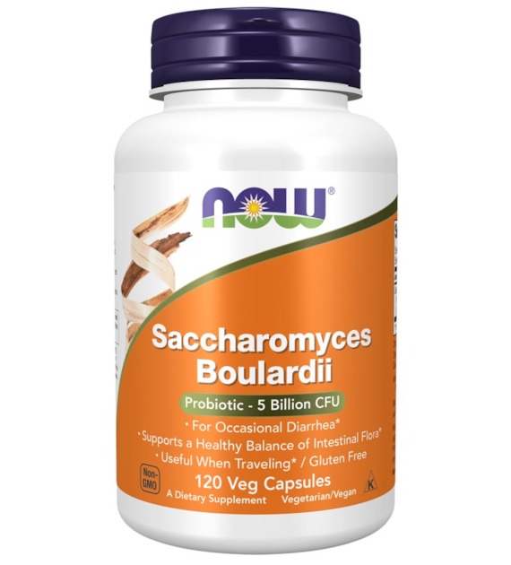 NOW FOODS Probiotyk Saccharomyces Boulardii (120 kaps.)
