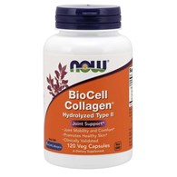 NOW FOODS BioCell Collagen - Hydrolizowany Kolagen typu II + Chondroityna + Kwas hialuronowy (120 kaps.)