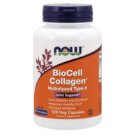 NOW FOODS BioCell Collagen - Hydrolizowany Kolagen typu II + Chondroityna + Kwas hialuronowy (120 kaps.)