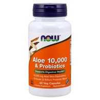 NOW FOODS Aloe Vera 10,000 & Probiotics (60 vcaps)